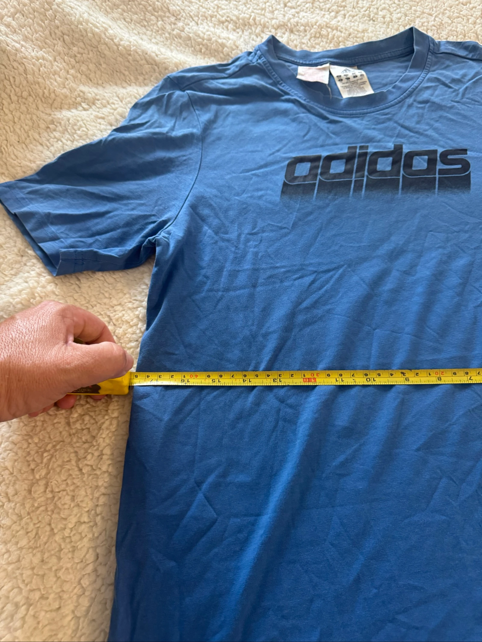 Adidas Logo Blue Y2K Sportswear Streetwear Retro Vintage XS 15-16Y Original T-Shirt – photo 24